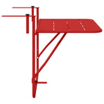 Mesa de Balcão Suspensa HKH Dobrável Vermelha Aço - Vermelho