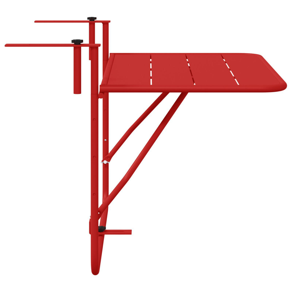 Mesa de Balcão Suspensa HKH Dobrável Vermelha Aço - Vermelho