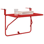Mesa de Balcão Suspensa HKH Dobrável Vermelha Aço - Vermelho
