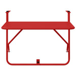 Mesa de Balcão Suspensa HKH Dobrável Vermelha Aço - Vermelho