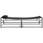 HKH Espreguiçadeira De Jardim - Antracite - - Aço & Textilene - Preto