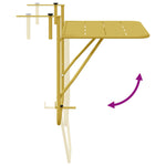 HKH Mesa Suspensa Dobrável - Dourada, , Aço - Dourado