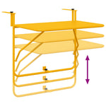 HKH Mesa Suspensa Amarela de Aço Dobrável - Amarelo