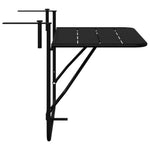Mesa de Varanda Dobrável HKH Preta Aço - Preto