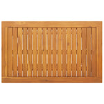 HKH Mesa de Jardim Dobrável Retangular 100x55x75 Cm Madeira Sólida de Acácia - Castanho