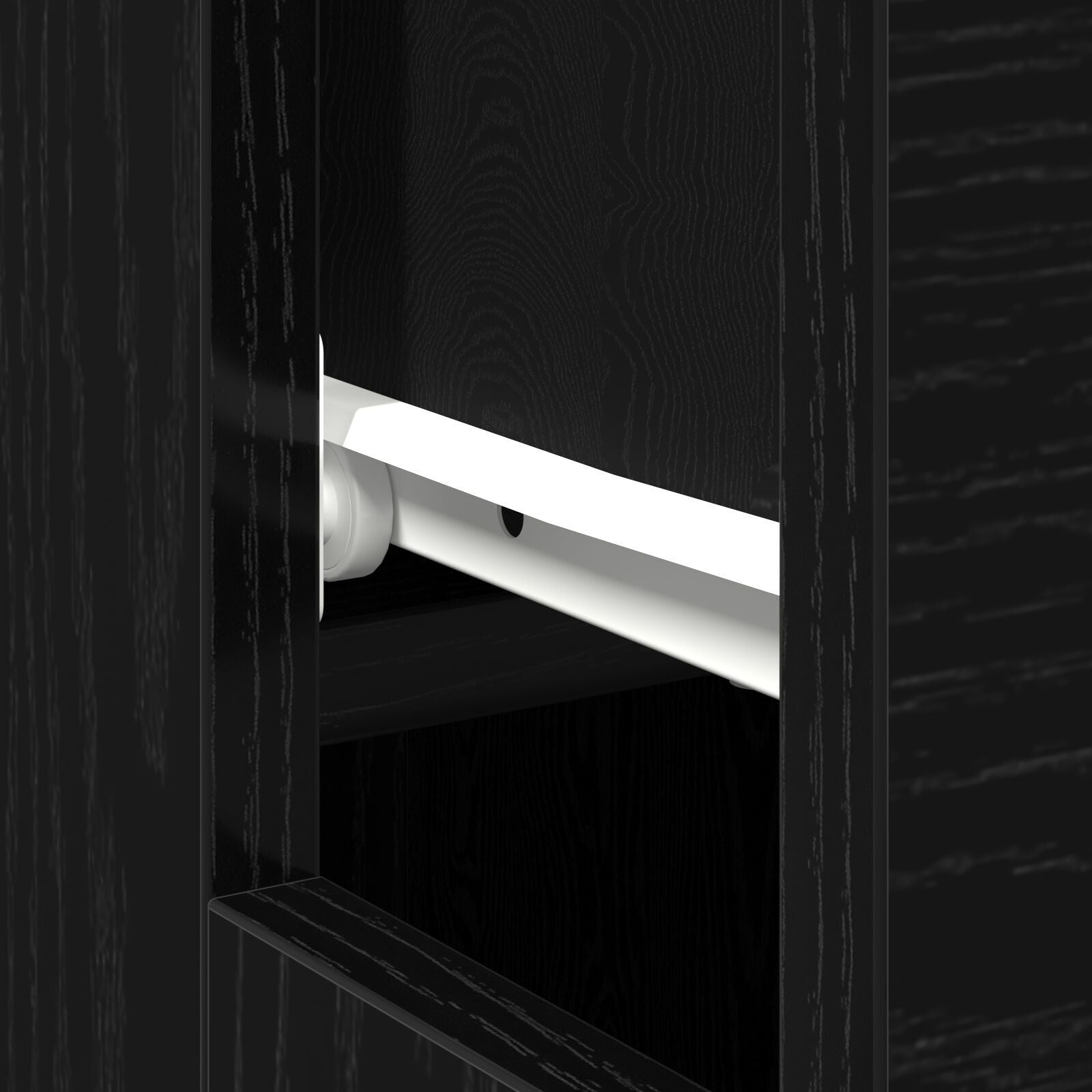 HKH Escritorio Roble - - Hecho de madera de ingeniería - Negro