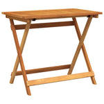 HKH Mesa de Jardim Dobrável Retangular 100x55x75 Cm Madeira Sólida de Acácia - Castanho