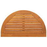 HKH Mesa de Jardim Dobrável Meia-retangular 78x46x75 Cm Madeira Sólida de Acácia - Castanho