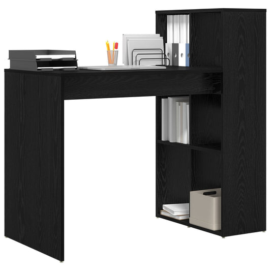 Escritorio HKH de madera de aglomerado de roble pequeño - Negro