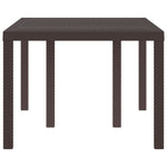 HKH Mesa de Jardim Marrom 150x100x73 Cm em Poly Rattan - Castanho