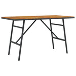 HKH Mesa de Jantar - Preto, , Feita de Madeira de Acácia Sólida - Castanho