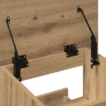 HKH Atril de Podio con Ruedas de Madera de Roble