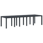 Conjunto de Jantar HKH de 13 Peças com Almofadas Vime Polimérico, Mesa de Jardim HKH 150x100x73 Cm Vime Polimérico, Cadeiras de Jardim HKH com Almofadas 4 Pcs Vime Polimérico - Antracite