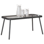 Mesa de Café HKH Preta Vime Sintético - Preto