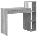 HKH Escritorio de ordenador gris Sonoma Aglomerado