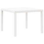 HKH Mesa de Jardim Branca 100x100x73 Cm de Rattan Sintético - Branco