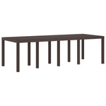 HKH Conjunto de Jantar Jardim 9 Peças com Almofadas Polirattan - Castanho