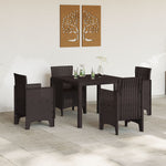 HKH Mesa de Jardim Castanha 100x100x73 Cm de Rattan Sintético - Castanho