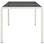 HKH Mesa de Jantar de Jardim Branca Rattan Sintético - Branco