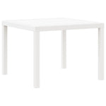 HKH Conjunto de Jantar de 5 Peças para Jardim com Almofadas Rattan Sintético - Branco