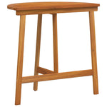 HKH Mesa de Jardim Dobrável Meia-retangular 78x46x75 Cm Madeira Sólida de Acácia - Castanho