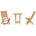 Conjunto de Móveis de Exterior HKH Conjunto de 3 Madeira Natural - Castanho