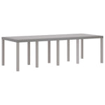 HKH Conjunto de Jantar de Jardim com Almofadas Cinza Claro de Polirattan - Cinzento