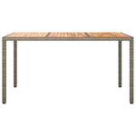 HKH 3 Pcs Conjunto de Bar para Jardim com Almofadões Vime Pe - Preto