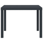 HKH Mesa de Jardim 100x100x73 Cm em Rattan Sintético - Antracite
