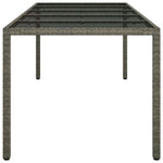 HKH Mesa de Jantar de Jardim Cinza Vime Pe - Cinzento