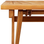 HKH Mesa de Jardim Dobrável Retangular 100x55x75 Cm Madeira Sólida de Acácia - Castanho
