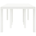 Mesa de Jardim HKH Branca 250x100x73 Cm em Polirattan - Branco