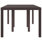 Mesa de Jardim HKH Marrom 200x100x73 Cm em Rattan Sintético - Castanho