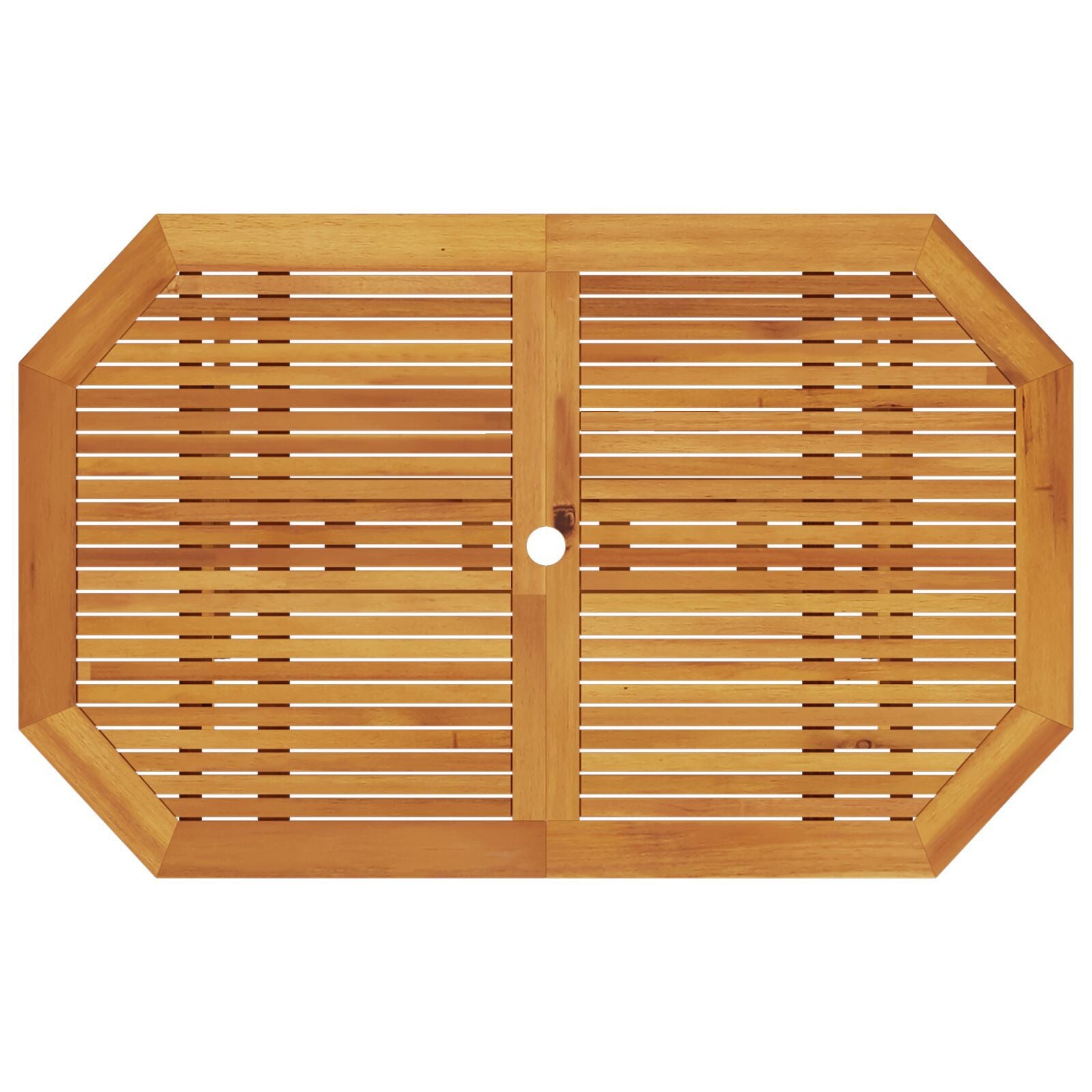 Conjunto de Jantar para o Jardim com 7 Peças em Madeira Sólida de Acácia - Castanho