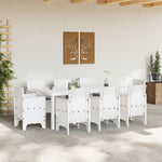 HKH Conjunto de Jantar de 9 Peças em Rattan da - Branco