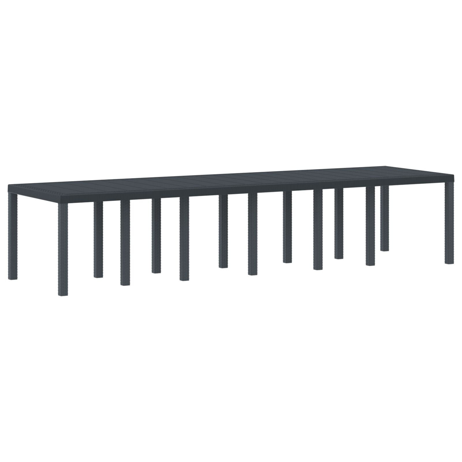 HKH Conjunto de Jantar de Jardim de 15 Peças com Almofadas Rattan Poly com Mesa 200x100x73 Cm + Mesa 150x100x73 + 2 Cadeiras com Almofadas + 4 Cadeiras com Almofadas - Branco