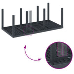 HKH Conjunto de Jantar para Jardim de 9 Peças com Almofadas Rattan Poliéster - Antracite