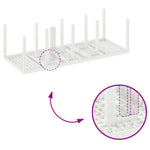 HKH Conjunto de Jantar de Jardim com 9 Peças e Almofadas em Rattan Sintético Cinza Claro - Branco