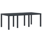 HKH Conjunto de Jantar para Jardim de 9 Peças com Almofadas Rattan Poliéster - Antracite