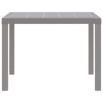 HKH Mesa de Jardim Cinza-claro 100x100x73 Cm em Rattan Sintético - Cinzento-claro
