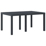 HKH Conjunto de Jantar de Jardim de 5 Peças com Almofadas Rattan Poliéster - Antracite