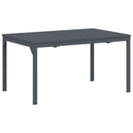 Conjunto de Móveis de Corredor HKH de 9 Peças em Aço Antracite, Mesa de Jardim Extensível HKH Antracite (140-210)x90x73 Cm em Aço - Preto