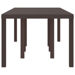 Mesa de Jardim HKH 250x100x73 Cm em Rattan Sintético - Castanho