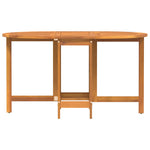 Mesa de Jardim Dobrável Butterfly 110x60x72 Cm em Madeira Sólida de Acácia Oval - Castanho
