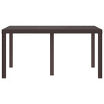 HKH Mesa de Jardim Marrom 150x100x73 Cm em Poly Rattan - Castanho