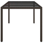 HKH Mesa de Jantar de Jardim Vime Pvc - Castanho