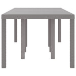 HKH Mesa de Jardim Cinza Claro 250x100x73 Cm Polirattan - Cinzento-claro