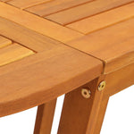 Mesa de Jardim Dobrável Butterfly 110x60x72 Cm em Madeira Sólida de Acácia Oval - Castanho