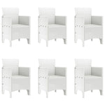 HKH Conjunto de Jantar Jardim 7 Peças Rattan Sintético - Branco