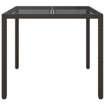 HKH Mesa de Jantar de Jardim Vime de Pe - Castanho